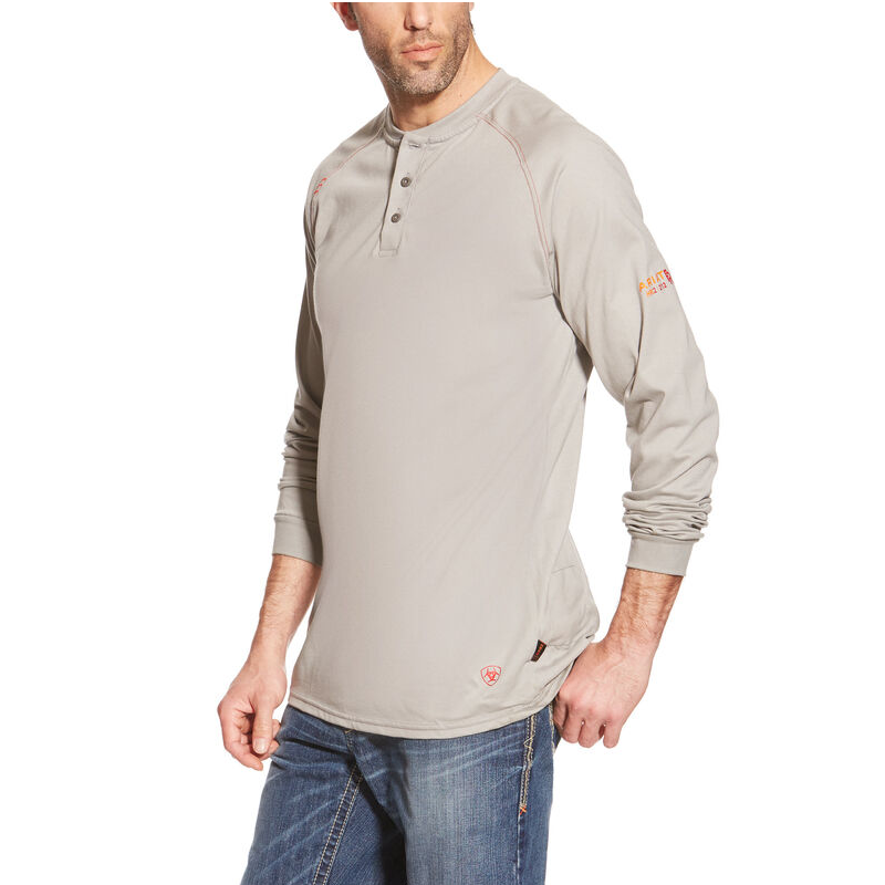 Ariat Men's Big and Tall Flame Resistant Work Henley Shirt 