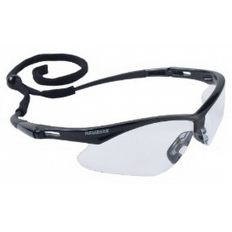 Jackson Nemesis Metallic Red Frame Safety Glasses with Fog Free Clear Lens 