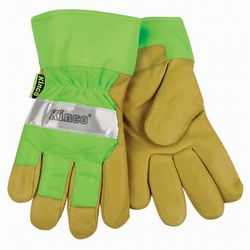 Kinco 1939KWP-L Hi-Vis Cold Weather Waterproof Insulated Pigskin Gloves Large 