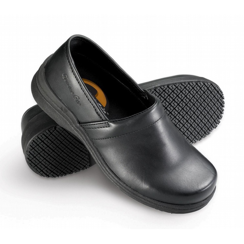 Genuine Grip 4330 Men's Slip-Resistant Soft Toe Slip On Shoe Black - 4330