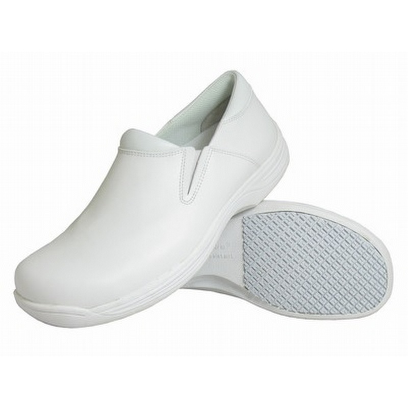 slip resistant white shoes