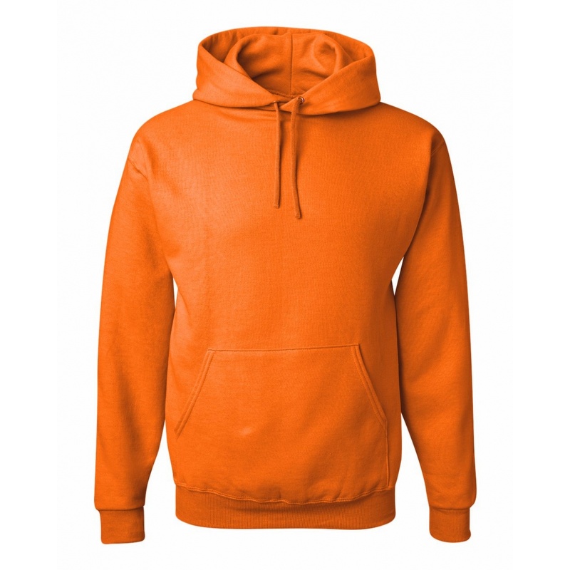 Jerzees Adult NuBlend Hooded Pullover Sweatshirt Safety Orange - 996SO