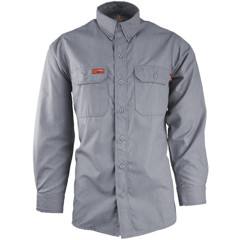 Lapco NXSC45XX FR 4oz Lightweight Nomex Comfort Uniform Shirt Gray