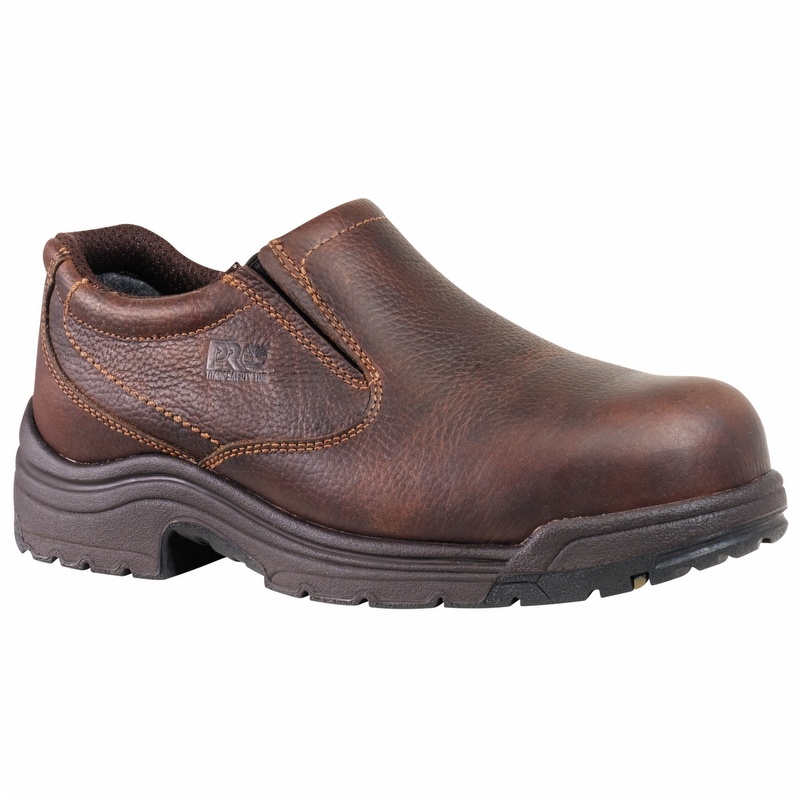 Timberland Pro 53534 TiTAN Slip-On Alloy Toe Leather Shoe - T53534