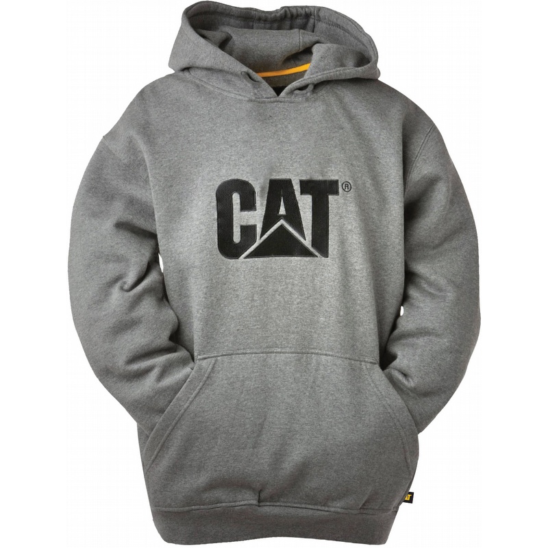 Caterpillar CAT W10646 Trademark Hooded Sweatshirt Dark Heather Gray ...